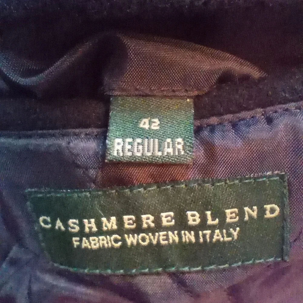 Lauren Ralph Lauren Jacket Mens‎ 42 Regular Black Cashmere Blend Wool Coat